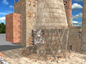 будівництво сміттєпереробного заводу 3D Модель