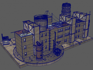 waste plant construction 3D Модель