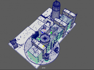 waste plant construction 3D Модель