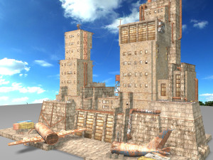 waste plant construction old factory 3D 모델