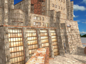 waste plant construction old factory 3D 모델