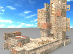 waste plant construction 3D Model