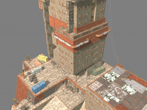 waste plant construction 3D मॉडल