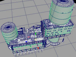 waste plant construction 3D Model