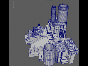 waste plant construction Modelo 3D