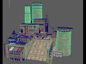 waste plant construction 3D Model