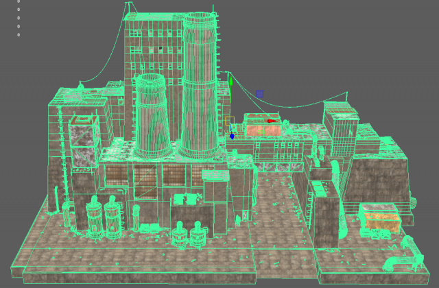 waste plant construction Modelo 3D .c4d .max .obj .3ds .fbx .stl .blend 