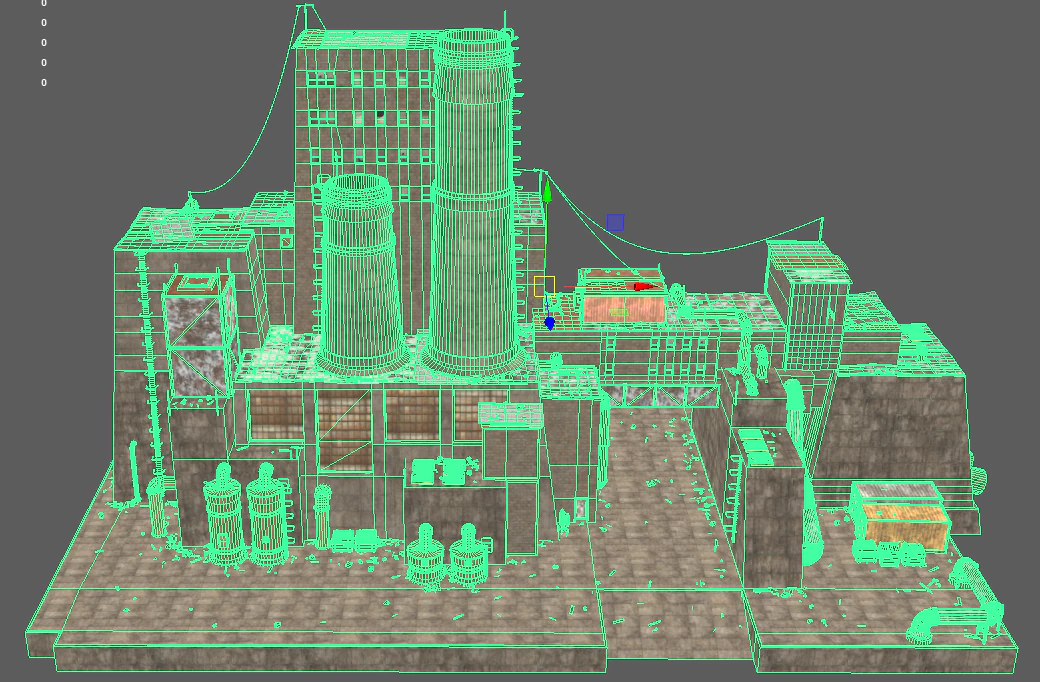 waste plant construction 3D Model .c4d .max .obj .3ds .fbx .stl .blend 