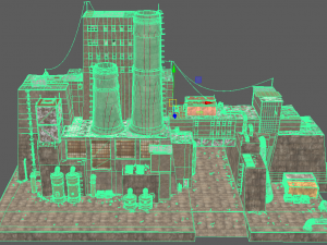 waste plant construction 3Dモデル
