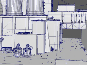waste plant construction 3D Model