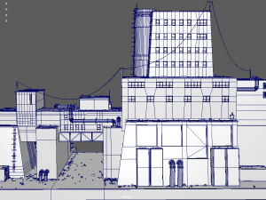 waste plant construction 3D Model