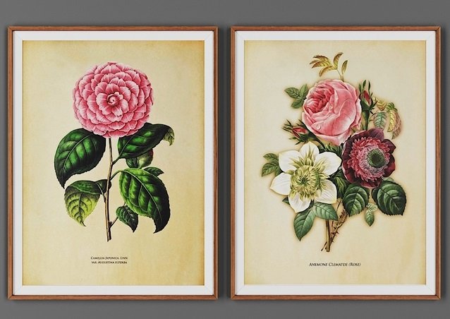collection of 2 paintings 3D Model .c4d .max .obj .3ds .fbx .stl .blend 