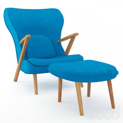 sofa blue 3D-Modell .c4d .max .obj .3ds .fbx .stl .blend 