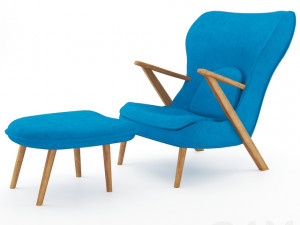 sofa blue 3D-Modell