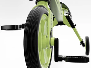 kids bike with three wheels 3D Model