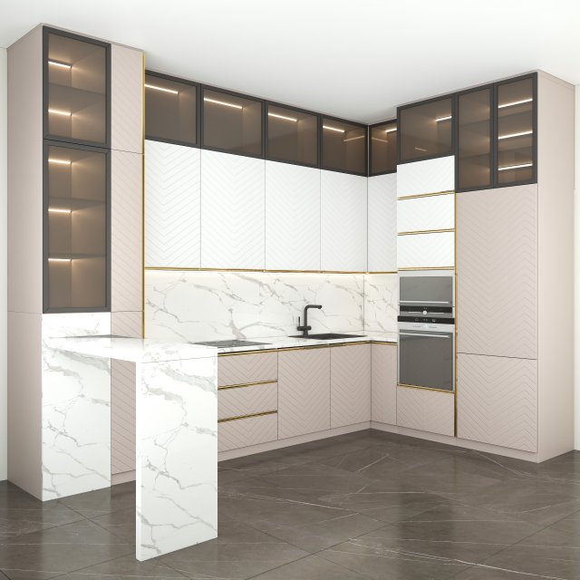 kitchen no 2 Modelo 3D .c4d .max .obj .3ds .fbx .stl .blend 