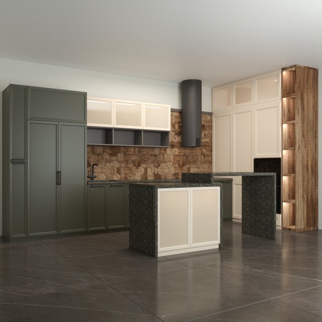 kitchen no 3 Model 3D .c4d .max .obj .3ds .fbx .stl .blend 