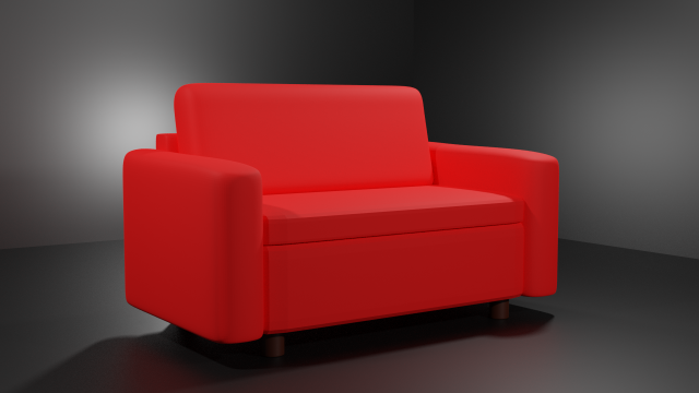 red sofa 3D-Modell .c4d .max .obj .3ds .fbx .stl .blend 