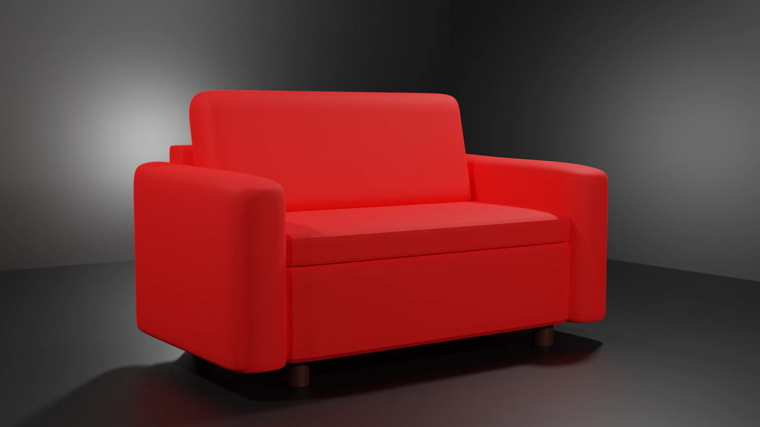 red sofa 3D Model .c4d .max .obj .3ds .fbx .stl .blend 