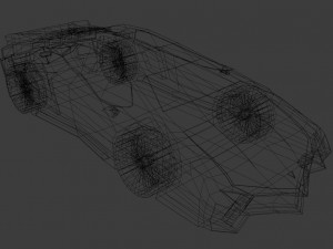 low poly car lamborgini reventon stylised Modello 3D