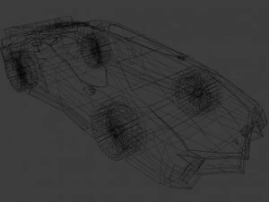 carro baixo poli lamborghini reventon estilizado Modelo 3D