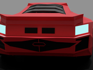 low poly car lamborgini reventon stylised Modello 3D