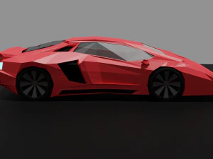 carro baixo poli lamborghini reventon estilizado Modelo 3D