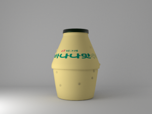banana milk bottle 3D Model