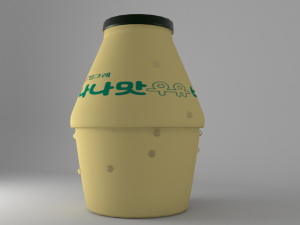 banana milk bottle 3D Model