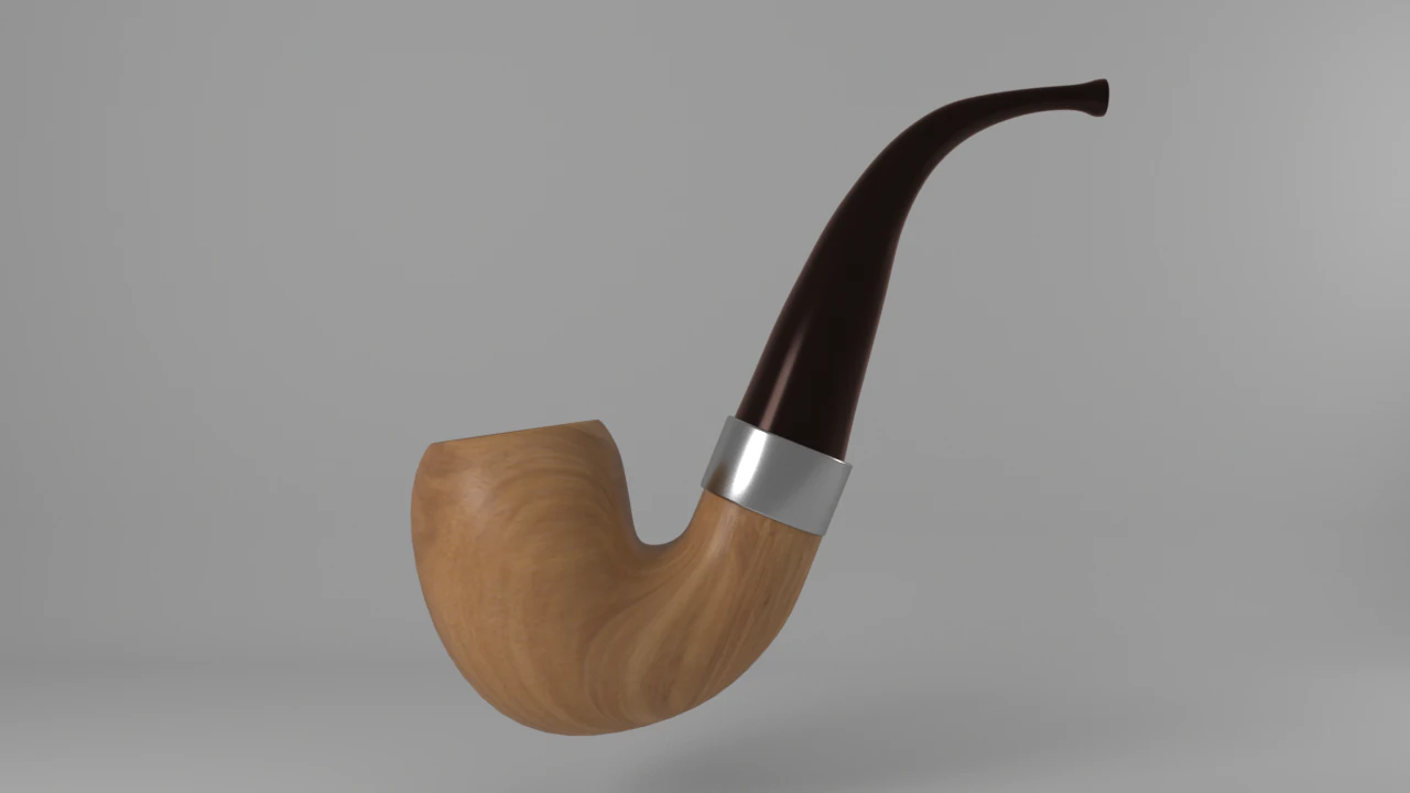 smoking pipe 3D Model .c4d .max .obj .3ds .fbx .stl .blend