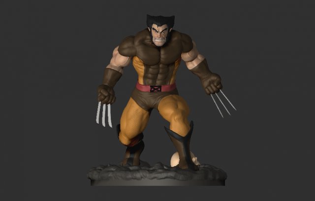 wolverine for 3d printing 3d print model 3D Print Model .c4d .max .obj .3ds .fbx .stl .blend 
