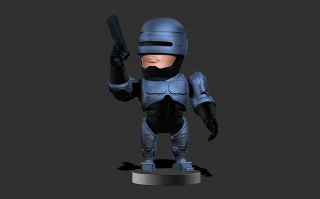 RoboCop Chibi Modelo de impresión 3D .c4d .max .obj .3ds .fbx .stl .blend 