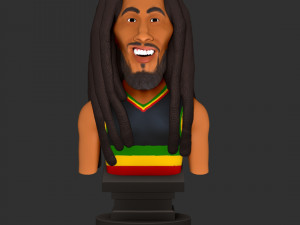 Bob Marley Caricature Modelo de impresión 3D