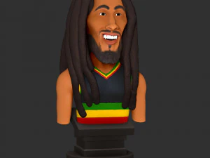 Bob Marley Caricature 3D Print Model