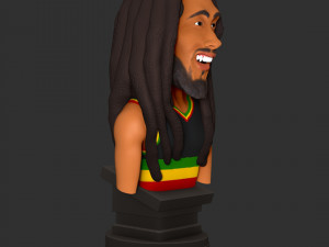 Bob Marley Caricature Modèles 3D en vedette
