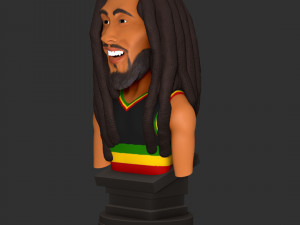 Bob Marley Caricature Modèles 3D en vedette