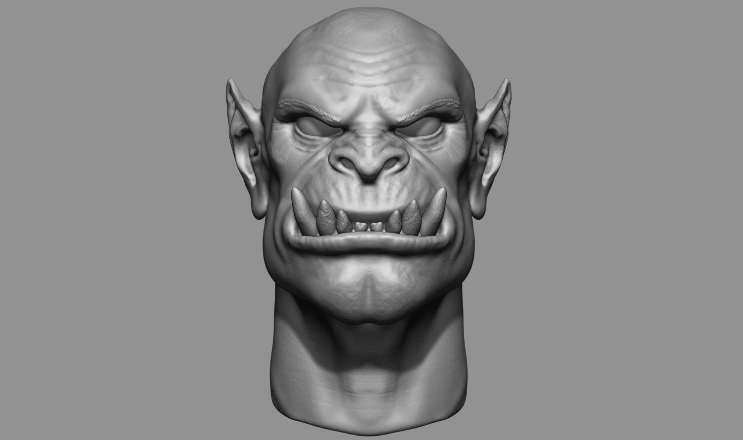 orc head 3D Print Model .c4d .max .obj .3ds .fbx .stl .blend 