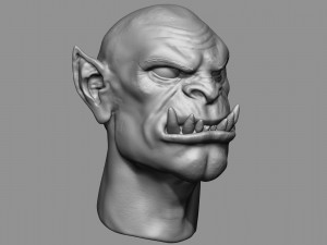 orc head 3Dプリントモデル