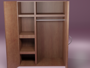 closet with small wardrobe 3D 模型