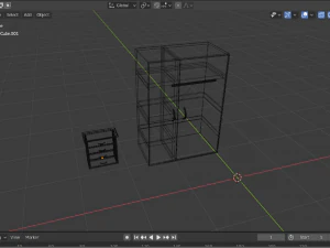 arm&aacute;rio com guarda-roupa pequeno Modelo 3D