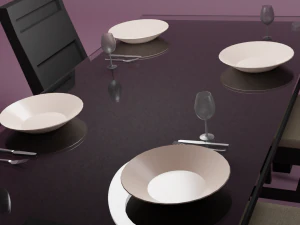 black dinning room 3D Model