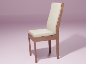 dark wood dinning room Modelo 3D