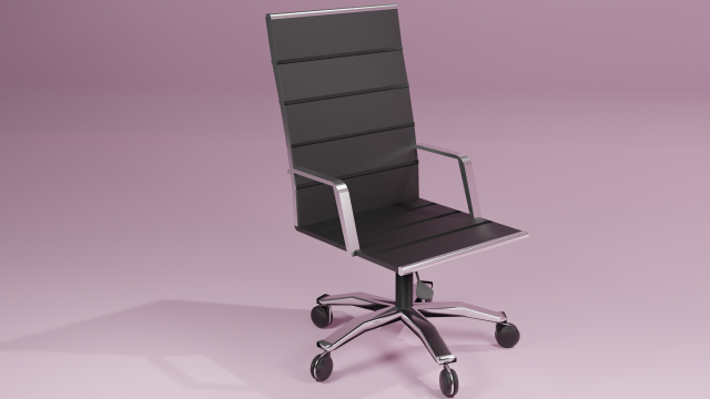 black desk chair Modello 3D .c4d .max .obj .3ds .fbx .stl .blend