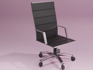 cadeira de mesa preta Modelo 3D