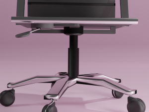 black desk chair Modello 3D