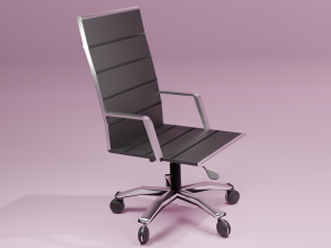 black desk chair Modello 3D