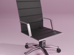 black desk chair Modello 3D