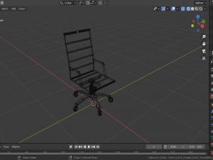 black desk chair Modello 3D