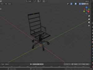 cadeira de mesa preta Modelo 3D