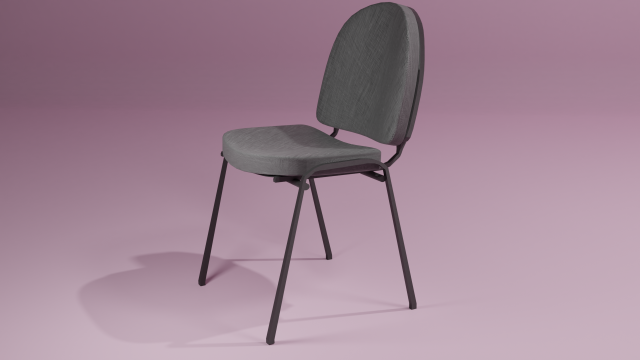 black fabric chair Modelo 3D .c4d .max .obj .3ds .fbx .stl .blend